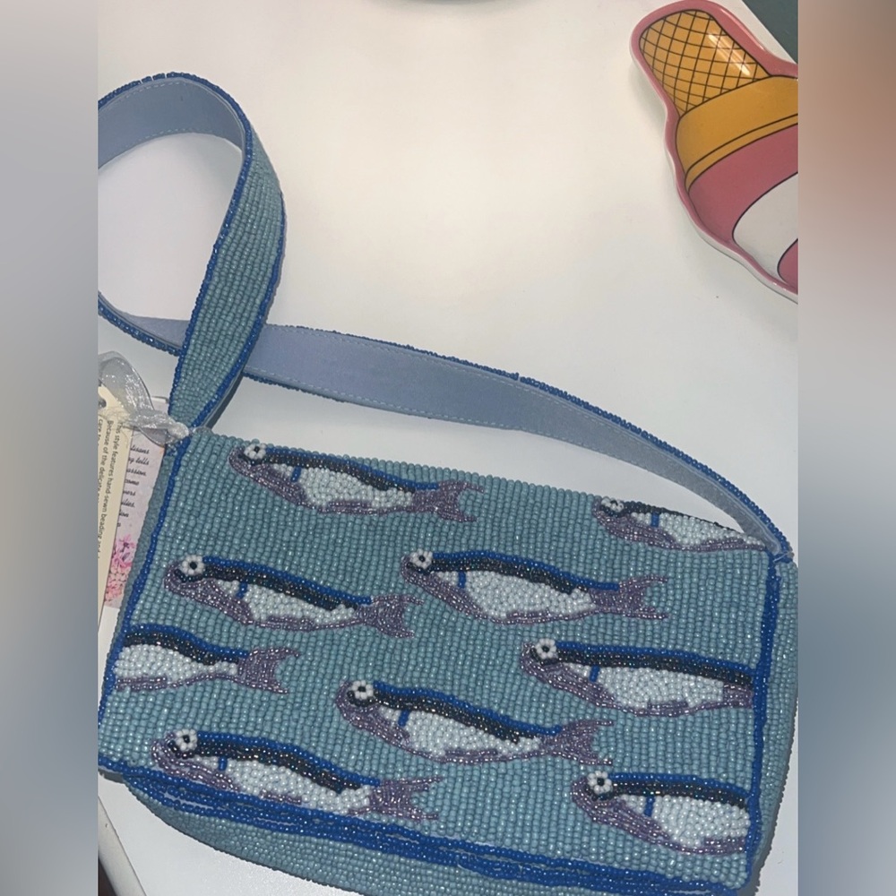 Viral sardines beaded bag NWT